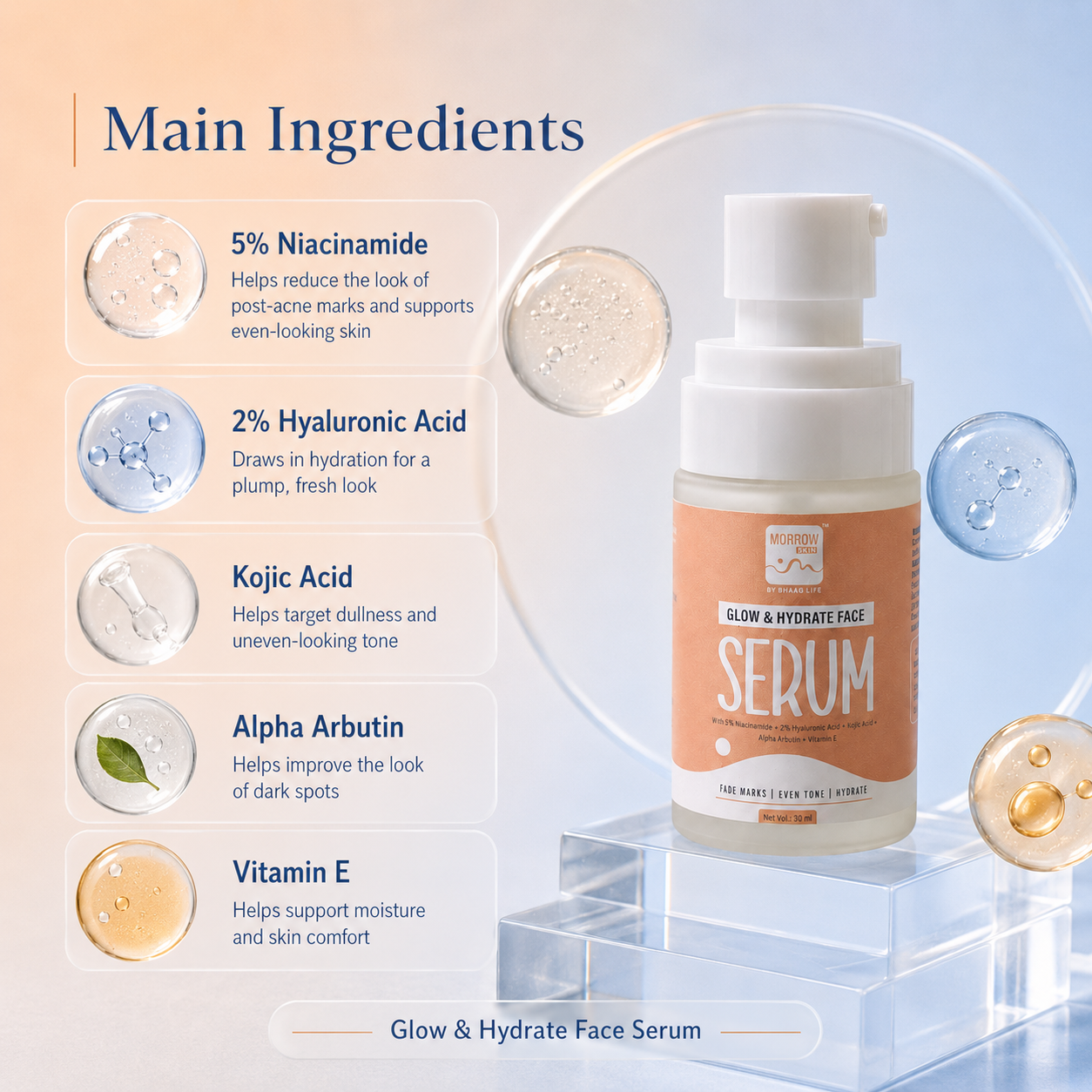 Morrow Skin Glow & Hydrate Brightening Serum 30 - ML