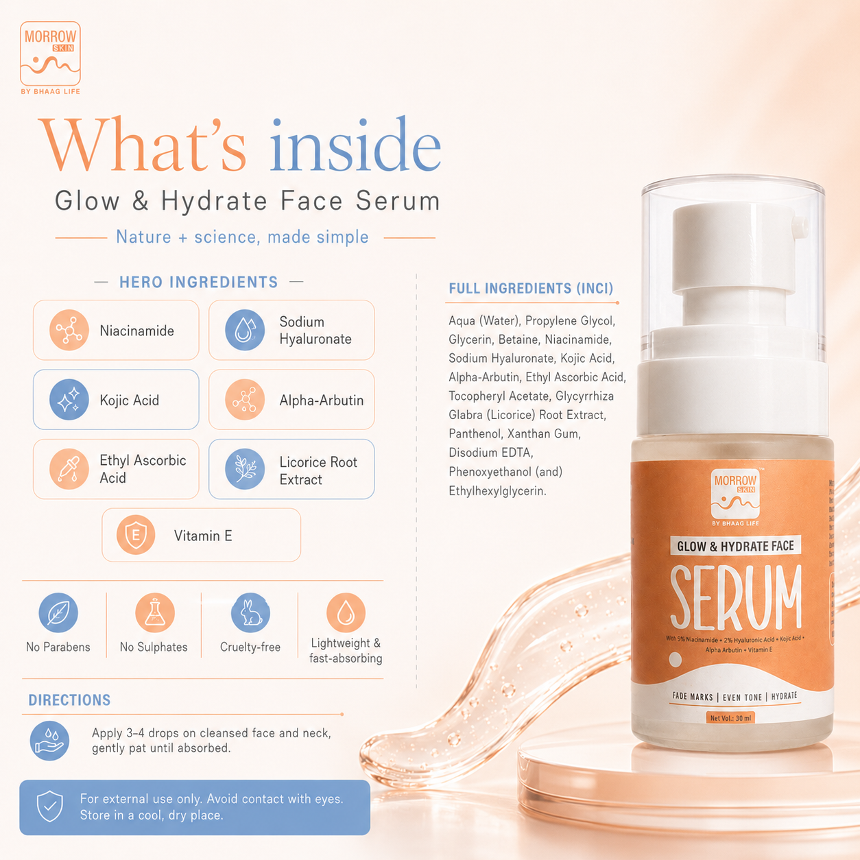 Morrow Skin Glow & Hydrate Brightening Serum 30 - ML